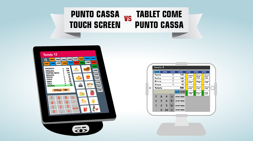 punto cassa touch screen o tablet come registratore di cassa